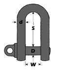 BS3032 LARGE DEE SHACKLE - BRITISH STANDARD (TABLE 2) - PGS Supplies 21 Ltd