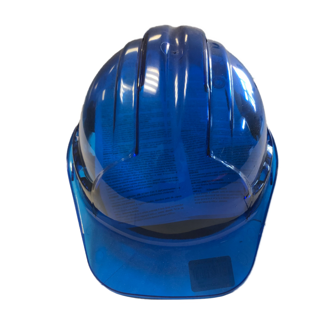 BLUE TRANSPARENT SAFETY HARD HELMET - PGS Supplies 21 Ltd