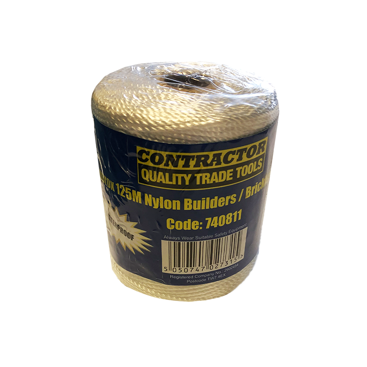 NYLON BUILDERS WATERPROOF BRICKLAYING ROPE - APPROX 125M - PGS Supplies 21 Ltd