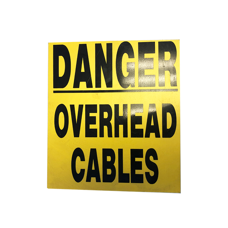 DANGER OVERHEAD CABLES WIRES SIGN - PLASTIC BOARD (SIGN ONLY) - PGS Supplies 21 Ltd