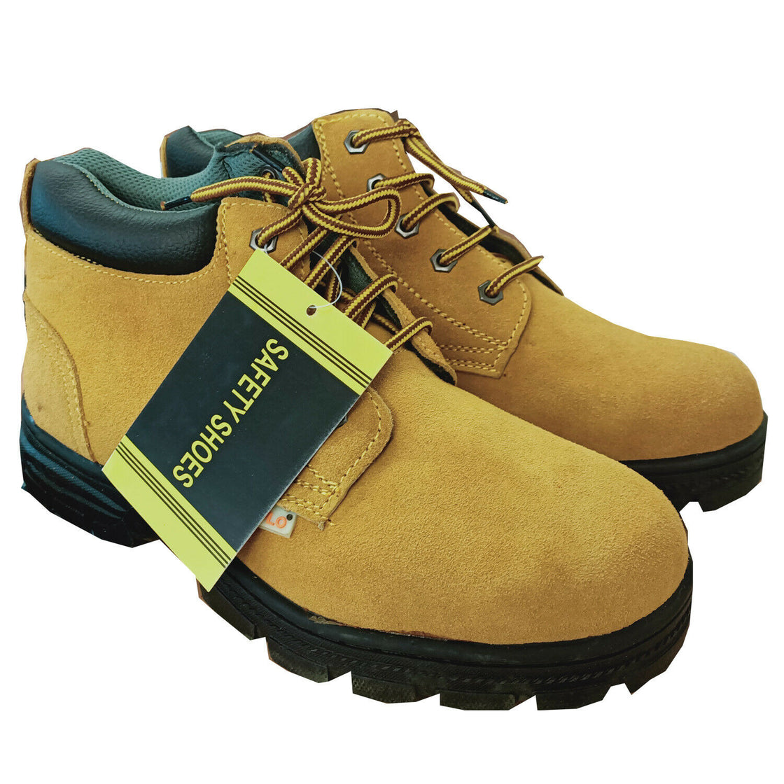 YELLOW SUEDE LEATHER WORKER SAFETY BOOTS - STEEL TOE CAP - PGS Supplies 21 Ltd