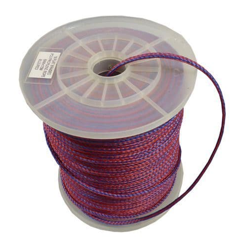 6mm Red & Blue Kernmantle Braided Polypropylene Rope Twisted Core